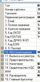 Заповнення облікової картки в програмі ClientCard